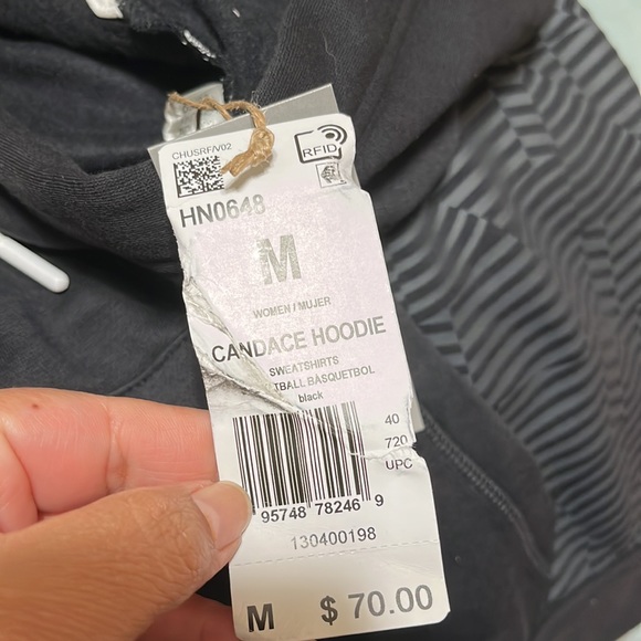 NWT- Black Adidas CANDACE PARKER HOODIE. - Picture 8 of 8
